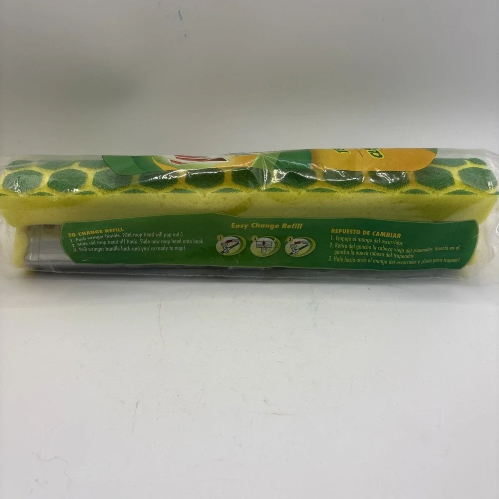 Libman Nitty‎ Gritty Roller Mop Refill Head Sealed #02011 Yellow Green